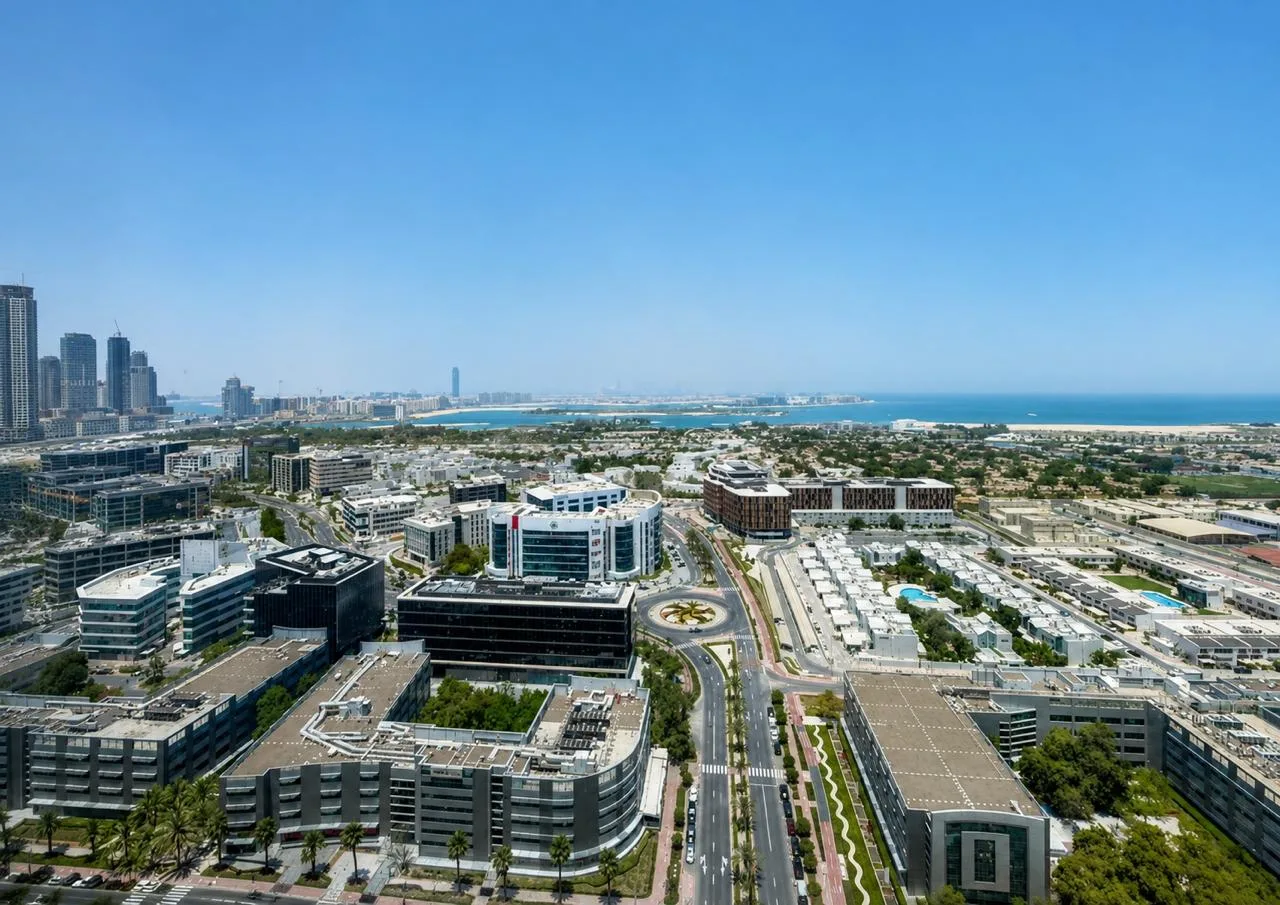 Panoramic sea view from 25th floor Al Salam Tower Dubai